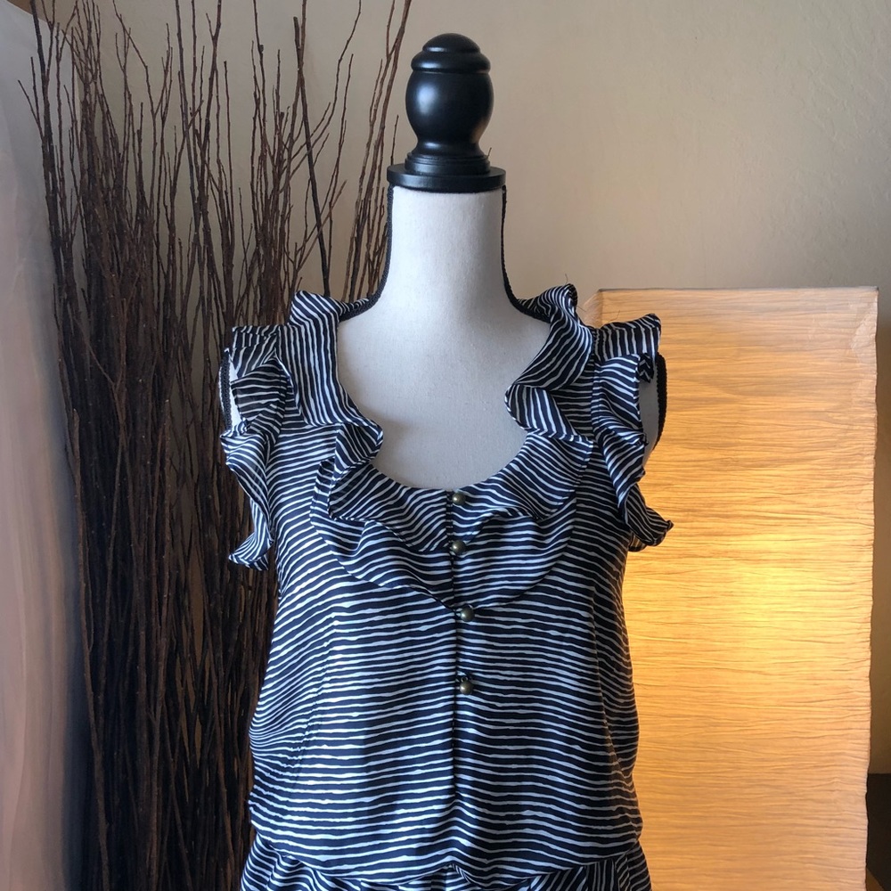Collective Concepts • Striped Dress With Ruffles - Picture 3 of 4
